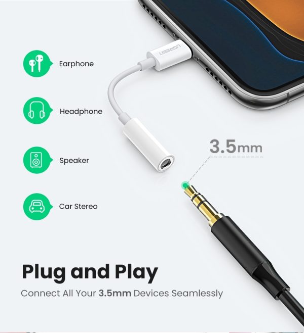 UGREEN 30759 iPhone 8-pin to 3.5mm Headphone Adapter - Image 7