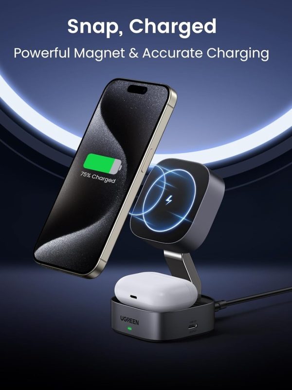 UGREEN 35278 2-in-1 Magsafe Wireless Charger with Stand - Image 3