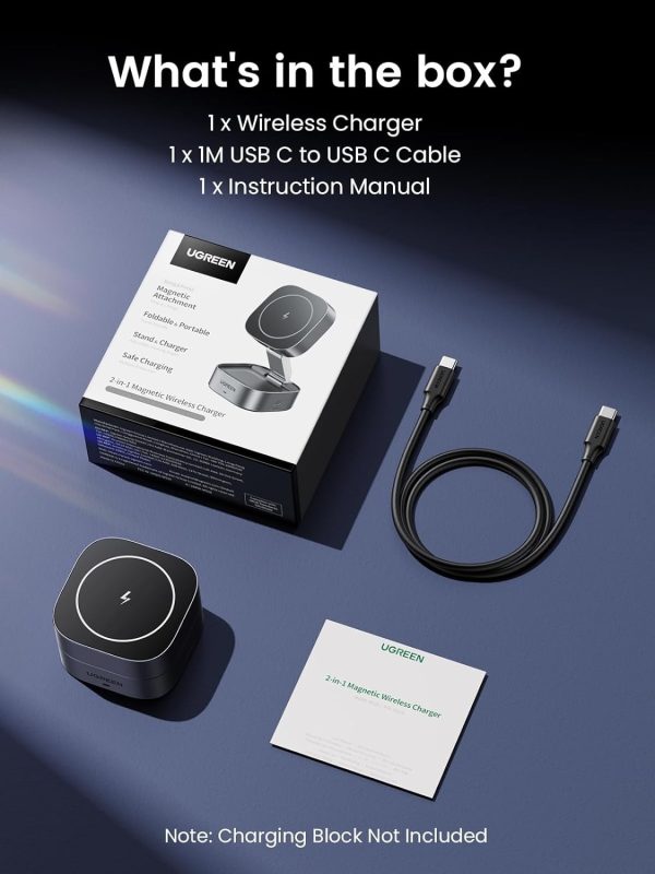 UGREEN 35278 2-in-1 Magsafe Wireless Charger with Stand - Image 11