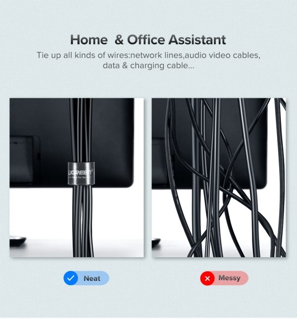 UGREEN 40356 Cable Organizer 5m (Black) - Image 6