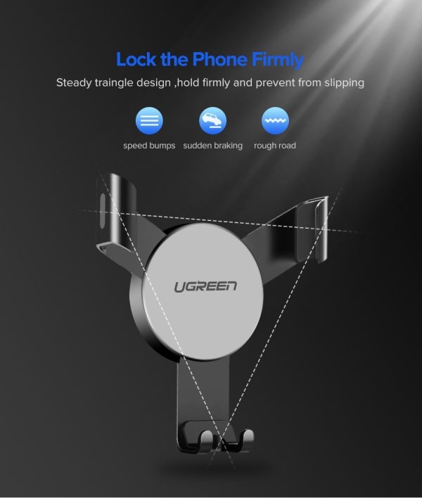 UGREEN 40907 Gravity Drive Air Vent Mount Phone Holder - Image 2