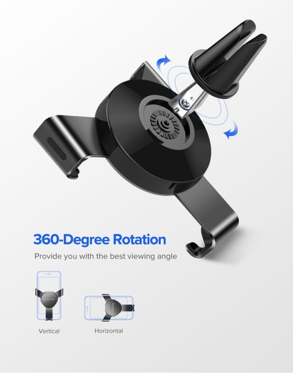 UGREEN 40907 Gravity Drive Air Vent Mount Phone Holder - Image 6