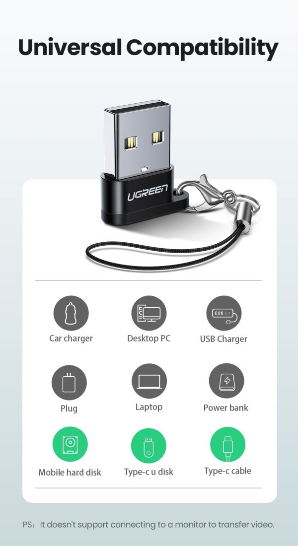UGREEN 50568 USB-C 3.1 Female to USB-A 2.0 Male Adapter - Image 4