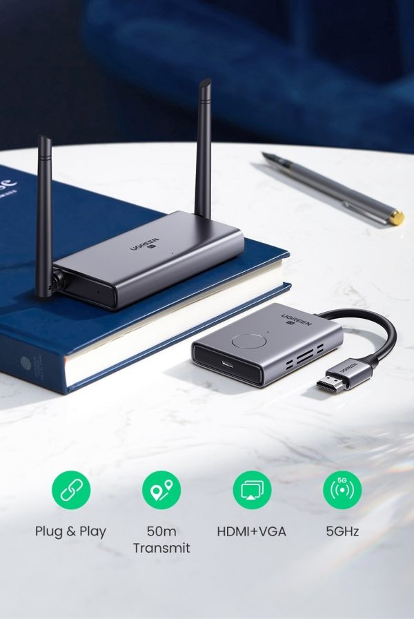 UGREEN 50633A Wireless HDMI Extender Transmitter and Receiver 70m - Image 4
