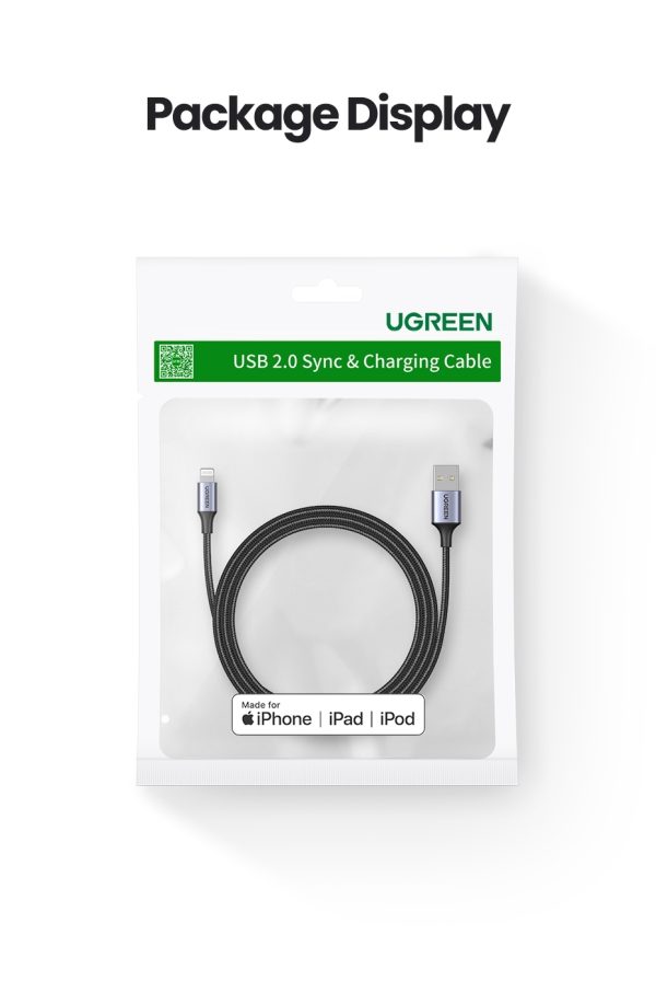 UGREEN 60158 USB-A to 8-pin iPhone Charging Cable 2M Black - Image 10