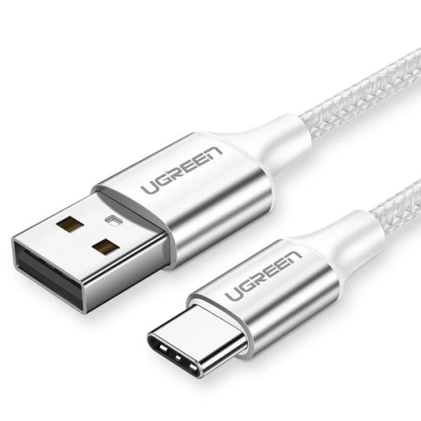 UGREEN 60409 USB-A to USB-C Charging Cable 3M (Silver White) - Image 2