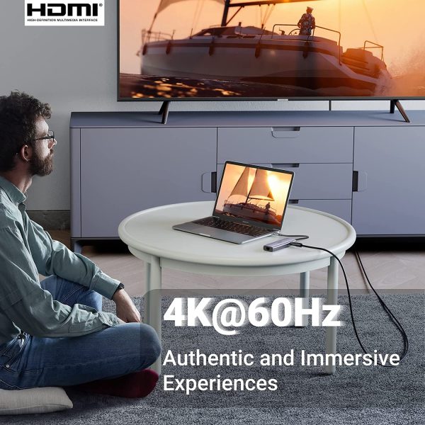 UGREEN 60515 USB-C to HDMI/Ethernet Adapter with Card Reader - Image 5