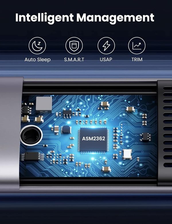 UGREEN 70532 M.2 PCI-E NVME SSD Enclosure (10Gbps) - Image 6
