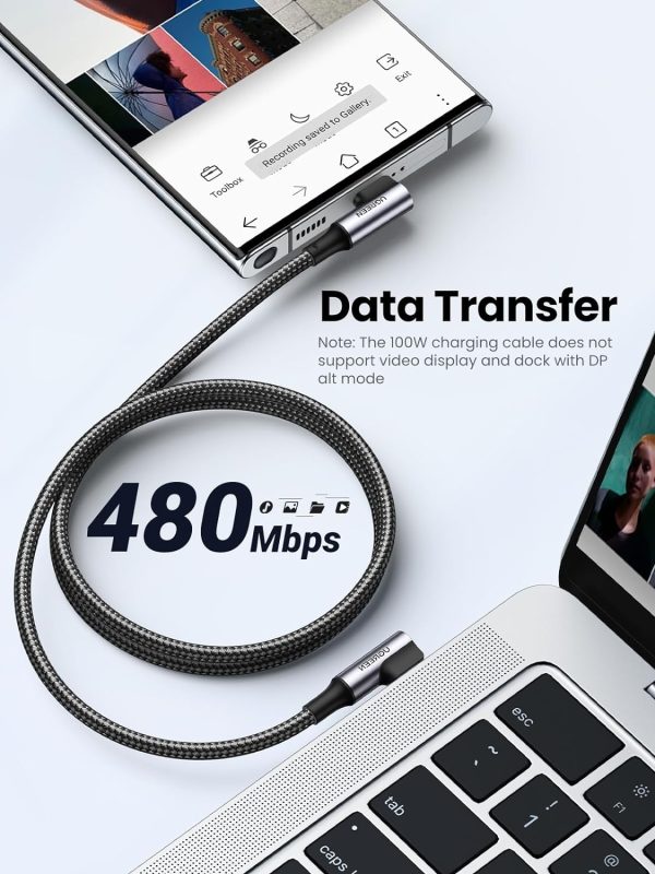 UGREEN 70698 Right Angle 100W USB C Cable 2M - Image 3
