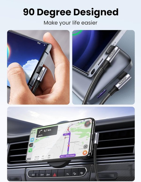 UGREEN 70698 Right Angle 100W USB C Cable 2M - Image 4