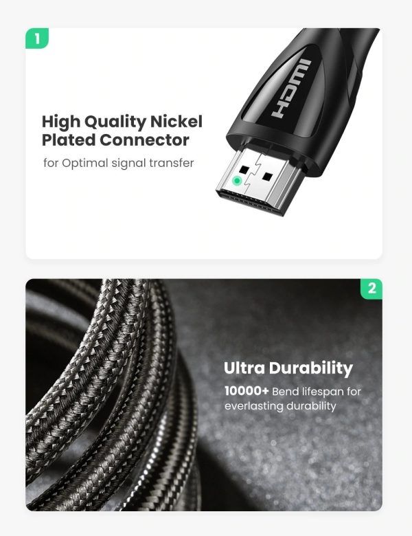 UGREEN 80404 8K Ultra HD HDMI 2.1 Cable 3M - Image 5