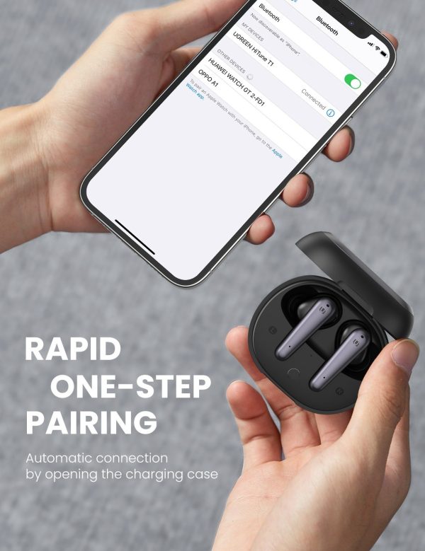 UGREEN 80650 T1 Wireless Earbuds White - Image 3