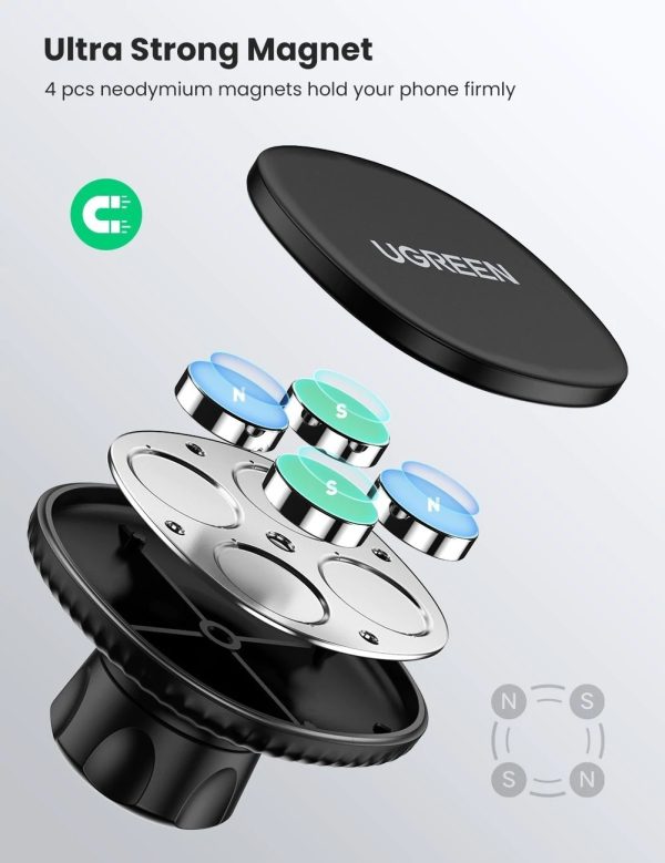 UGREEN 80785 Magnetic Phone Car Mount - Image 4