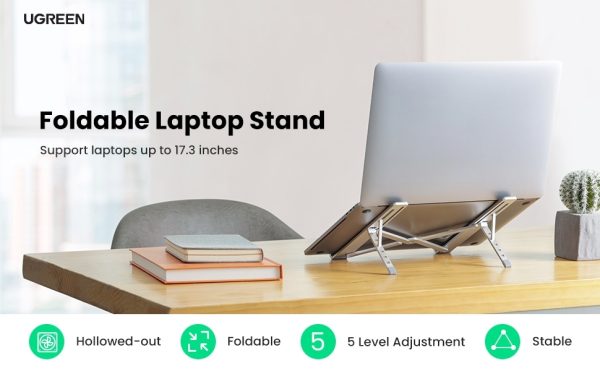 UGREEN 90312 Foldable Laptop Stand (Space Gray) - Image 2