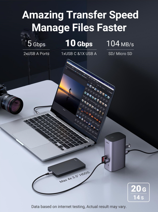 UGREEN 90325 13-in-1 USB-C Triple Display Docking Station - Image 7