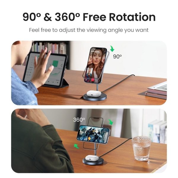 UGREEN 90668 2-in-1 Magnetic Wireless Charging Station - Image 11