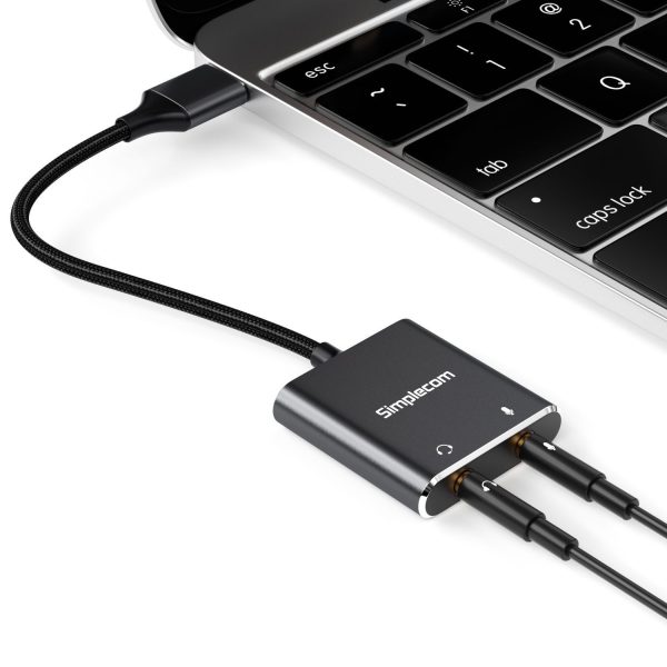 Simplecom CA152 USB to 3.5mm Audio and Microphone Sound Card Adapter for TRS or TRRS Headset with Mic - Image 4