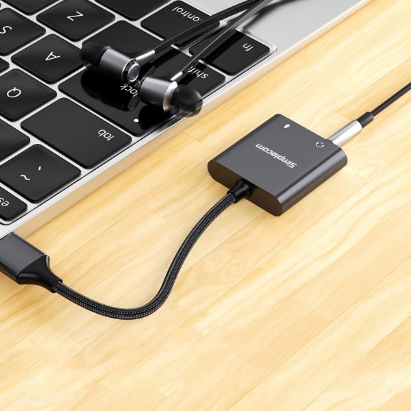 Simplecom CA152 USB to 3.5mm Audio and Microphone Sound Card Adapter for TRS or TRRS Headset with Mic - Image 5