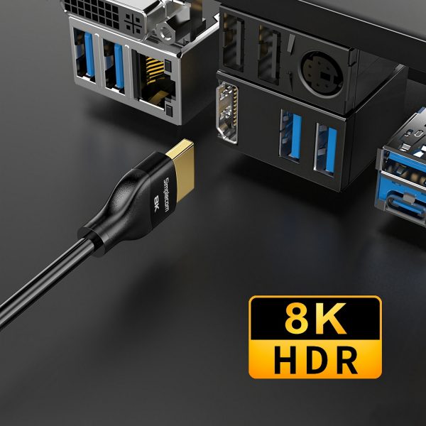 Simplecom CAH520 Ultra High Speed HDMI 2.1 Cable 48Gbps 8K@60Hz Slim Flexible 2M - Image 6