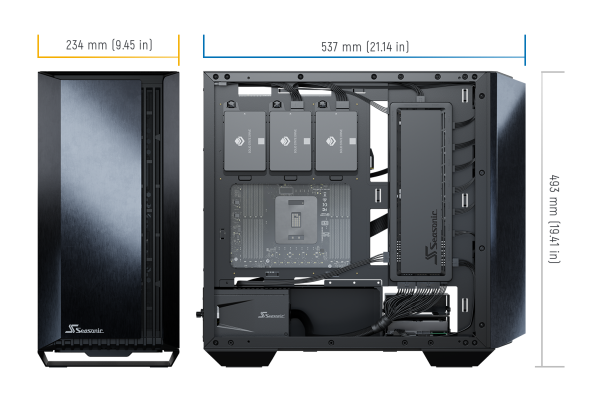 Seasonic Syncro Q704 Aluminum Case with Syncro DGC-750 750W 80 Plus Gold PSU & Connect Module RED DOT AWARD WINNER 2021 - Image 6