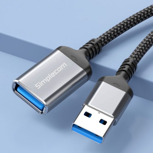 Simplecom CAU320 USB 3.0 Extension Cable USB-A Male to USB-A Female Nylon Braided 2.0M - Image 4