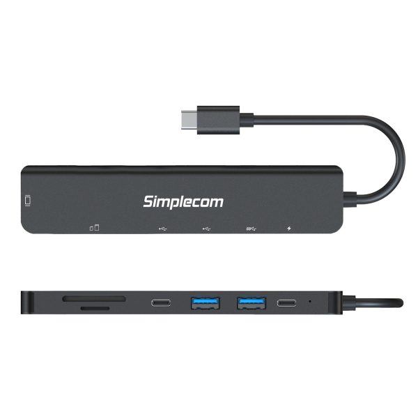 Simplecom CH547 USB-C 7-in-1 Multiport Adapter USB Hub HDMI Card Reader PD - Image 4