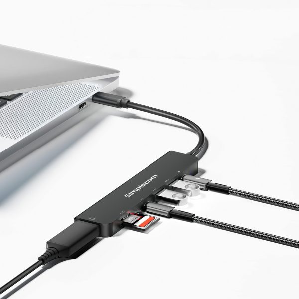 Simplecom CH547 USB-C 7-in-1 Multiport Adapter USB Hub HDMI Card Reader PD - Image 5