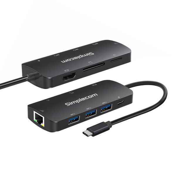 Simplecom CHT580 USB-C SuperSpeed 8-in-1 Multiport Hub Adapter HDMI 2.0 Docking Station - Image 2