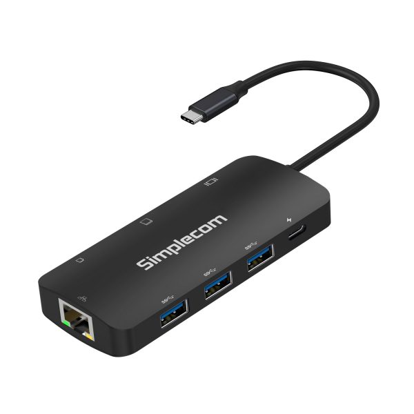 Simplecom CHT580 USB-C SuperSpeed 8-in-1 Multiport Hub Adapter HDMI 2.0 Docking Station - Image 3