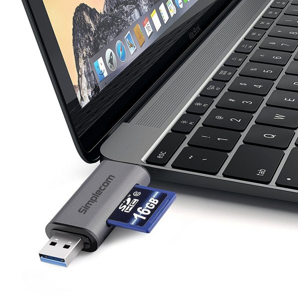 Simplecom CR402 SuperSpeed USB-C and USB-A SD/MicroSD Card Reader USB 3.2 Gen 1 (USB 3.0) - Image 4