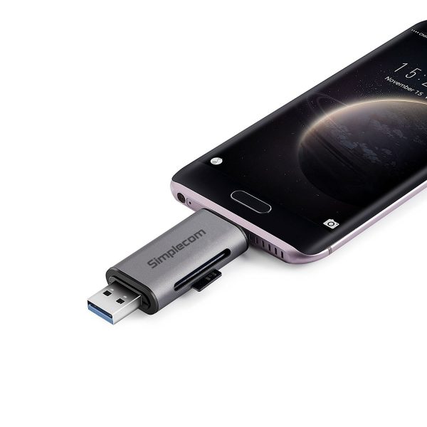 Simplecom CR402 SuperSpeed USB-C and USB-A SD/MicroSD Card Reader USB 3.2 Gen 1 (USB 3.0) - Image 5