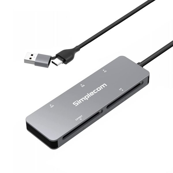 Simplecom CR407 5-Slot SuperSpeed USB 3.0 and USB-C to CFast/CF/XD/SD/MicroSD Card Reader - Image 2