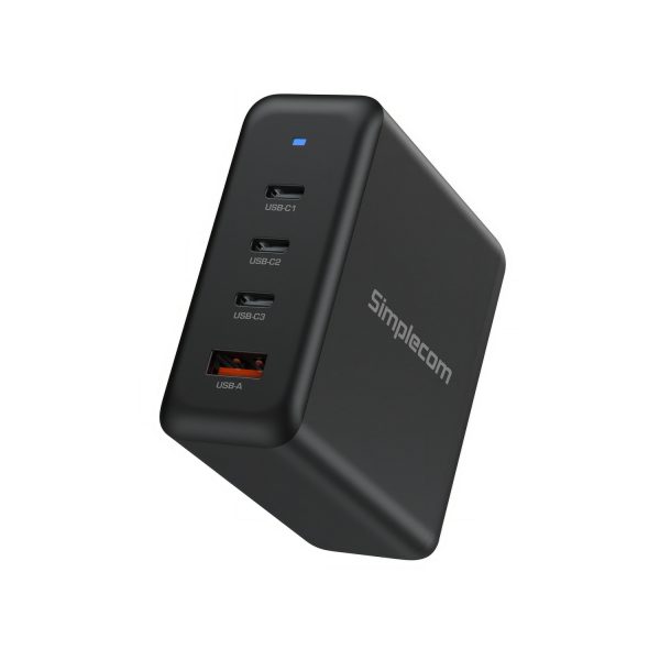 Simplecom CU400 4-Port PD 100W GaN Fast Charger 3xUSB-C + USB-A for Phone Tablet Laptop - Image 3