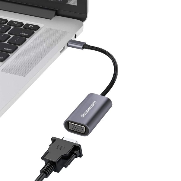 Simplecom DA104 USB-C to VGA Adapter Full HD 1080p - Image 3