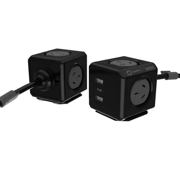 Allocacoc PowerCube Extended 4 Outlets 2 USB-A + 1 USB-C PD 20W with Surge 1.5M Black (11407-AUEUAC) - Image 2