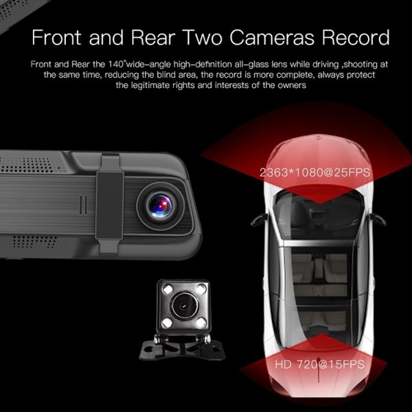 Anytek T600 Ultra HD Dual Cameras 5.5 inch IPS Touch Screen Car DVR Driving Recorder - Image 2