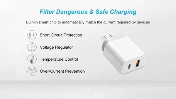 BDI 25W PD Quick Charger AU plug with USB-A and Type-C Ports - Image 7