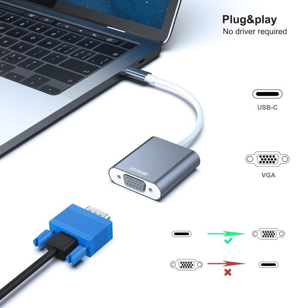 BENFEI USB C to VGA Adapter (Thunderbolt 3) - Image 3