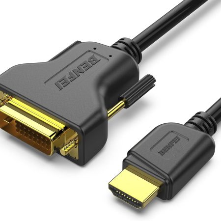 BENFEI HDMI to DVI, Bi Directional DVI-D 24+1 Male to HDMI Male High Speed Adapter Cable