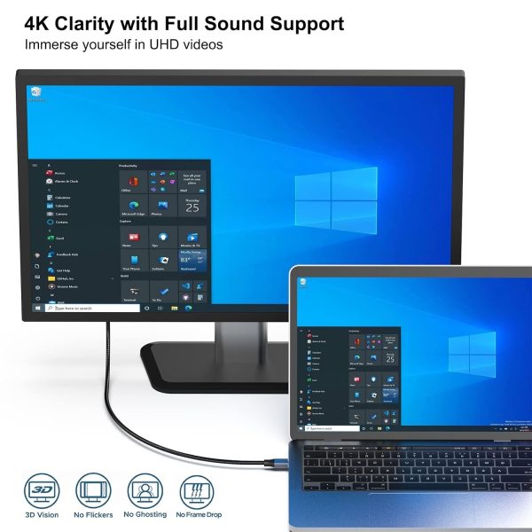 BENFEI USB-C to DisplayPort 3M (10 Feet) Cable(8K@60Hz 4K@144Hz) - Image 2