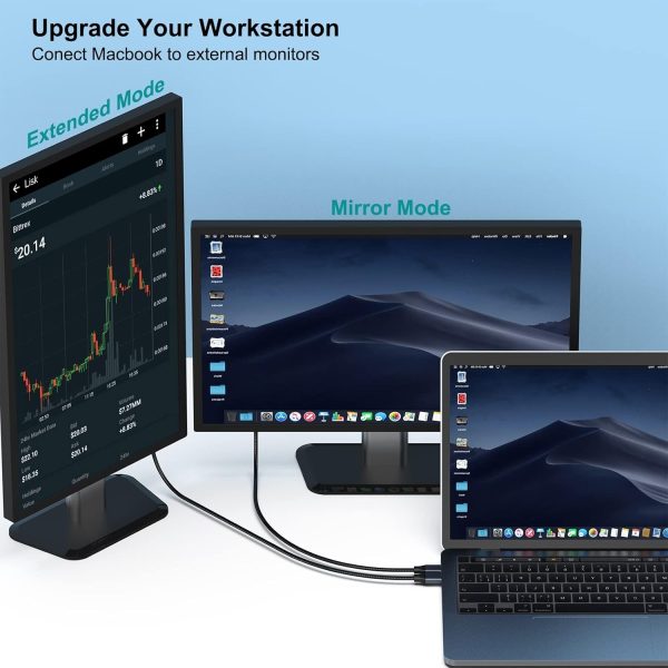 BENFEI USB-C to DisplayPort 3M (10 Feet) Cable(8K@60Hz 4K@144Hz) - Image 4