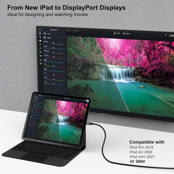 BENFEI USB-C to DisplayPort 3M (10 Feet) Cable(8K@60Hz 4K@144Hz) - Image 6