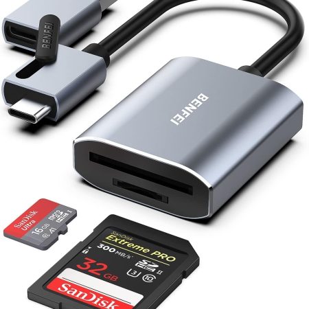 BENFEI USB Type-C/Type-A to SD TF Card Reader