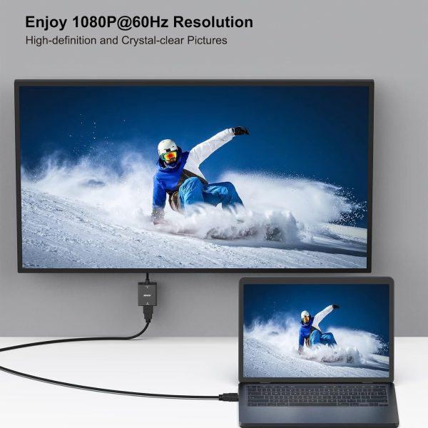 BENFEI HDMI to VGA, Uni-Directional HDMI Computer to VGA Monitor  Adapter (Female to Male) with 3.5mm Audio Jack - Image 7