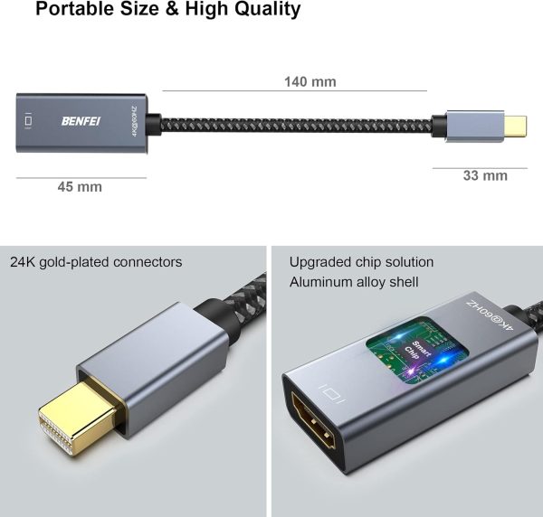 BENFEI Mini DP to HDMI Adapter (Thunderbolt Compatible) - Image 6