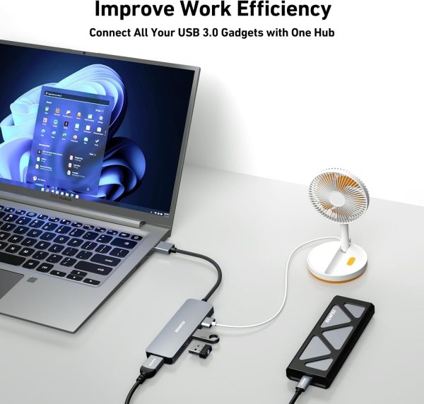 BENFEI USB 3.0 4-port Hub USB A Splitter Ultra-Slim - Image 4