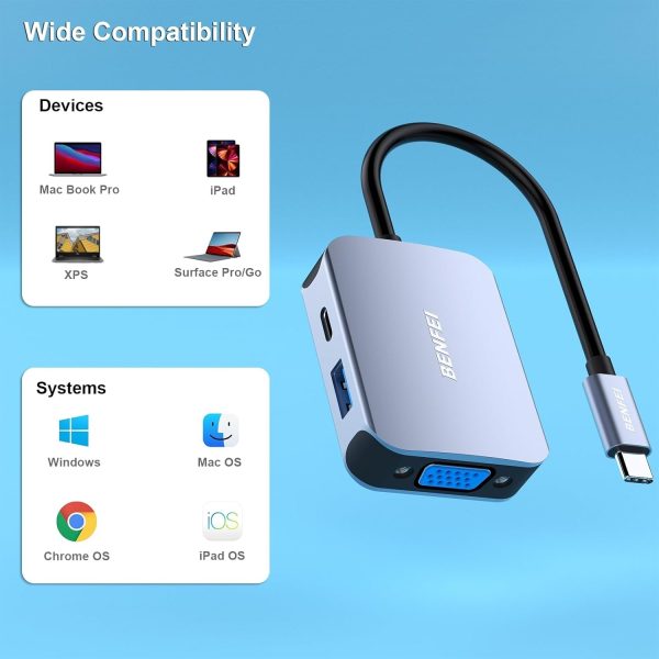 BENFEI USB C HUB 4-in-1 - Image 3