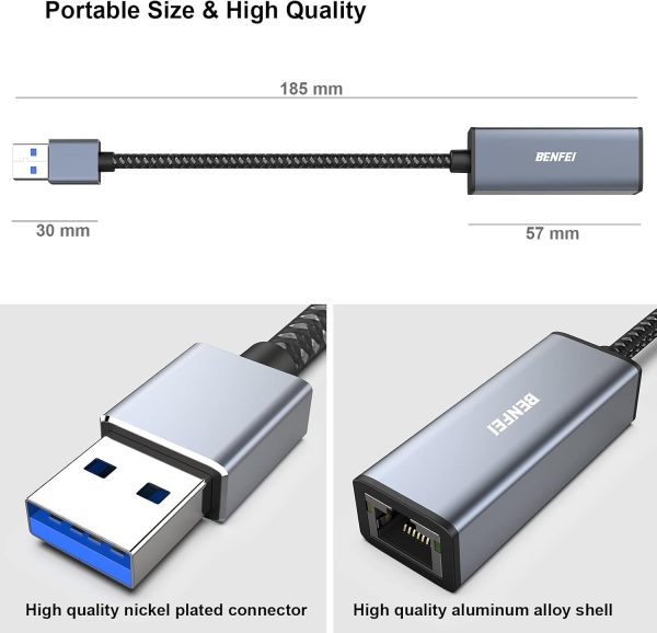 BENFEI USB 3.0 to Gigabit Ethernet Adapter - Image 5