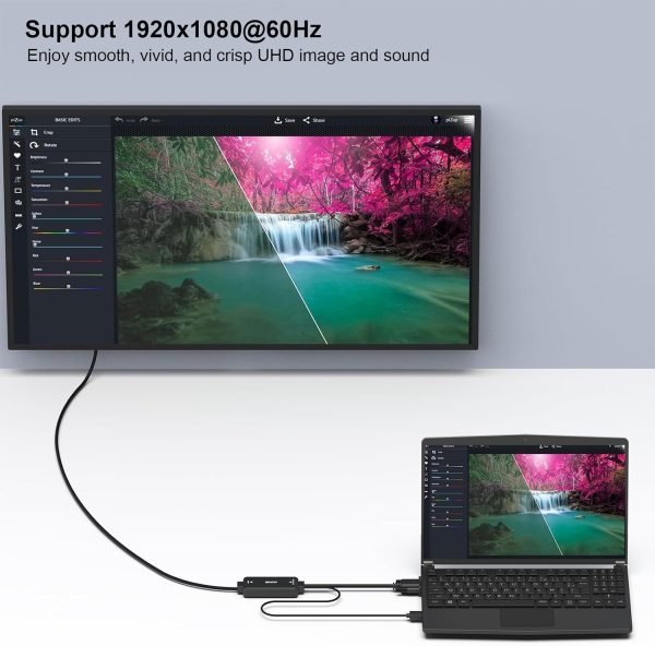 BENFEI 324BK VGA to HDMI Cable with Audio, 1080P Uni-Directional 1.8M - Image 5