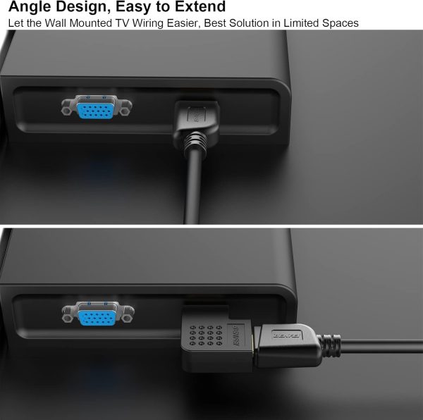 BENFEI HDMI Male to Female Right Angle 90 Degree Adapter - Image 2